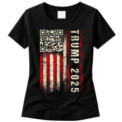 Funny Qr Donald Trump Dancing 4745 Code Video Womens T-Shirt