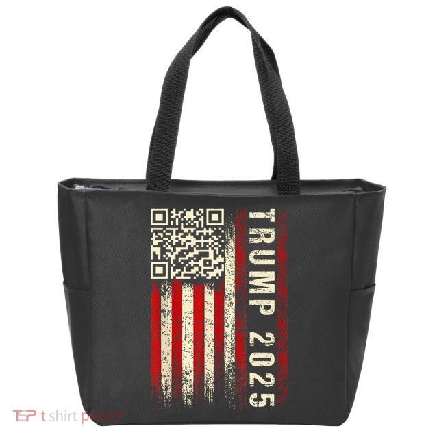Funny Qr Donald Trump Dancing 4745 Code Video Zip Tote Bag