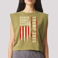 Funny Qr Donald Trump Dancing 4745 Code Video Garment-Dyed Women's Muscle Tee
