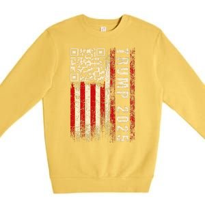 Funny Qr Donald Trump Dancing 47/45 Code Premium Crewneck Sweatshirt