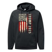 Funny Qr Donald Trump Dancing 47/45 Code Performance Fleece Hoodie