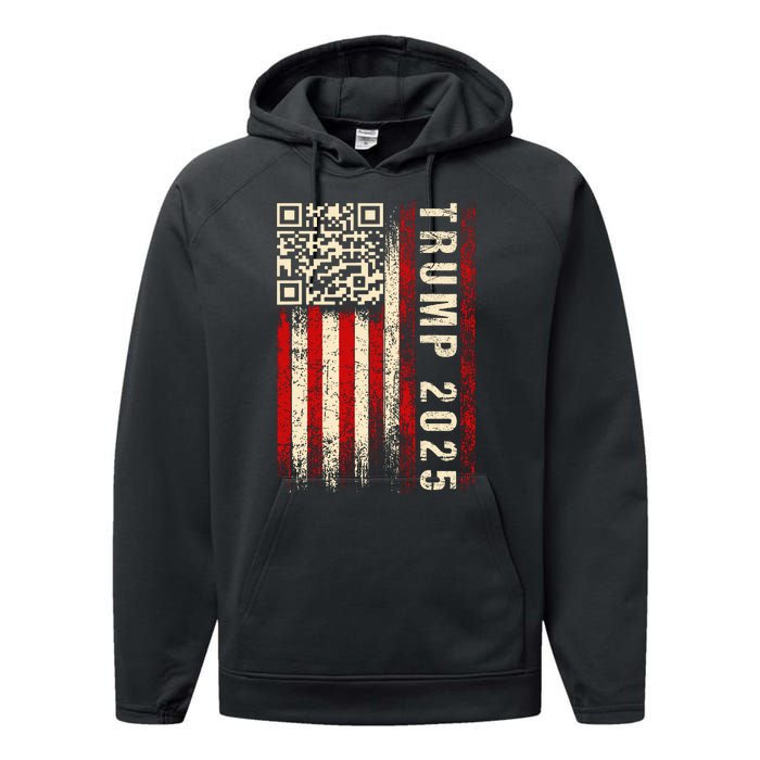 Funny Qr Donald Trump Dancing 47/45 Code Performance Fleece Hoodie