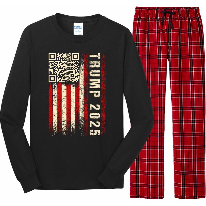 Funny Qr Donald Trump Dancing 47/45 Code Long Sleeve Pajama Set