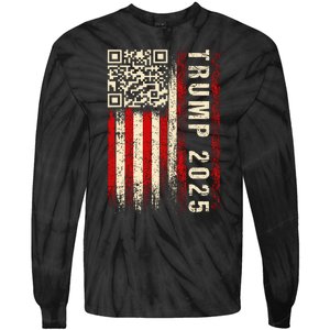 Funny Qr Donald Trump Dancing 47/45 Code Tie-Dye Long Sleeve Shirt