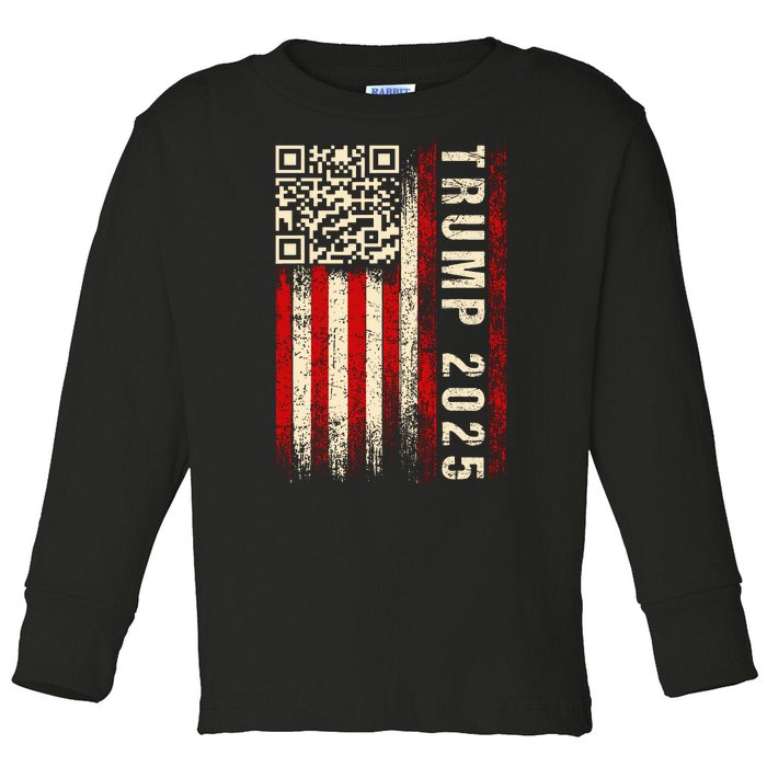 Funny Qr Donald Trump Dancing 47/45 Code Toddler Long Sleeve Shirt