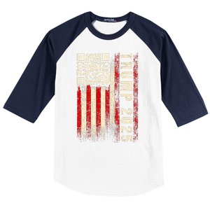 Funny Qr Donald Trump Dancing 47/45 Code Baseball Sleeve Shirt