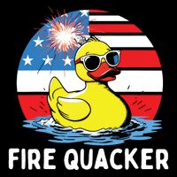 Fire Quacker Duck Firecracker Funny 4th Of July Usa Flag Mousepad