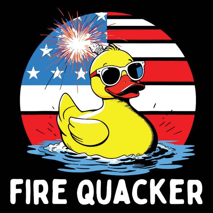 Fire Quacker Duck Firecracker Funny 4th Of July Usa Flag Mousepad