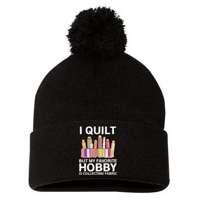 Funny Quilting Design For Women Girl Quilter Sewing Lovers Pom Pom 12in Knit Beanie