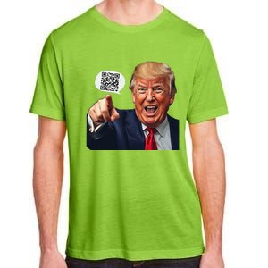 Funny Qr Donald Trump Dancing 4745 Code Video Retro Adult ChromaSoft Performance T-Shirt