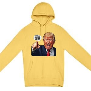 Funny Qr Donald Trump Dancing 4745 Code Video Retro Premium Pullover Hoodie