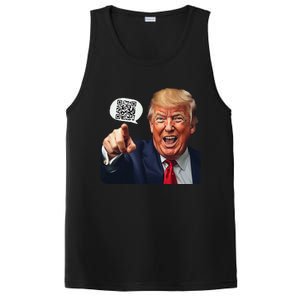 Funny Qr Donald Trump Dancing 4745 Code Video Retro PosiCharge Competitor Tank