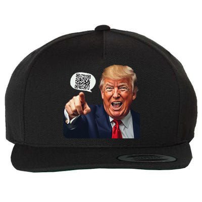 Funny Qr Donald Trump Dancing 4745 Code Video Retro Wool Snapback Cap