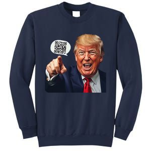 Funny Qr Donald Trump Dancing 4745 Code Video Retro Sweatshirt