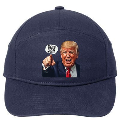 Funny Qr Donald Trump Dancing 4745 Code Video Retro 7-Panel Snapback Hat