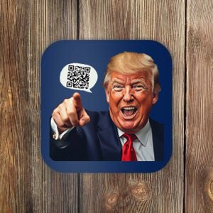 Funny Qr Donald Trump Dancing 4745 Code Video Retro Coaster