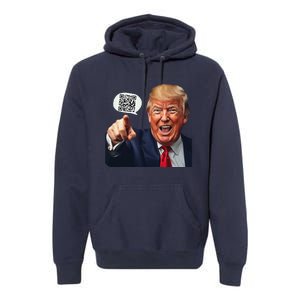 Funny Qr Donald Trump Dancing 4745 Code Video Retro Premium Hoodie