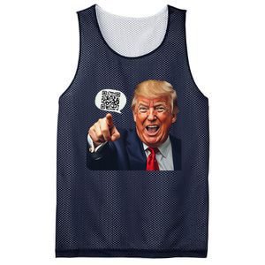 Funny Qr Donald Trump Dancing 4745 Code Video Retro Mesh Reversible Basketball Jersey Tank