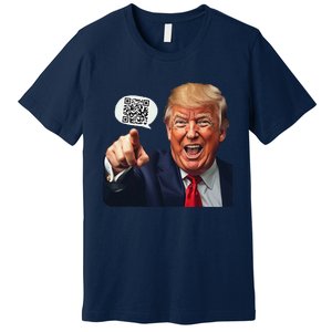 Funny Qr Donald Trump Dancing 4745 Code Video Retro Premium T-Shirt