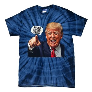 Funny Qr Donald Trump Dancing 4745 Code Video Retro Tie-Dye T-Shirt