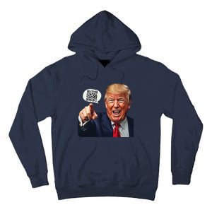 Funny Qr Donald Trump Dancing 4745 Code Video Retro Tall Hoodie