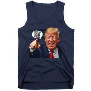 Funny Qr Donald Trump Dancing 4745 Code Video Retro Tank Top