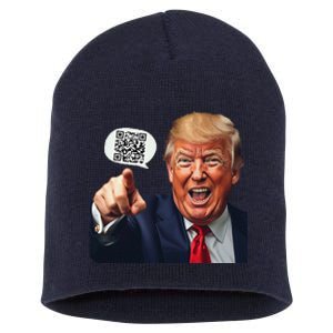 Funny Qr Donald Trump Dancing 4745 Code Video Retro Short Acrylic Beanie