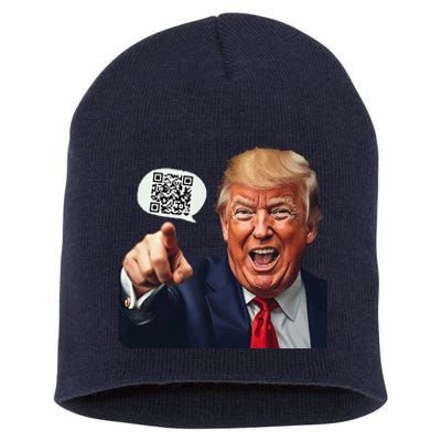 Funny Qr Donald Trump Dancing 4745 Code Video Retro Short Acrylic Beanie