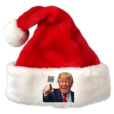 Funny Qr Donald Trump Dancing 4745 Code Video Retro Premium Christmas Santa Hat