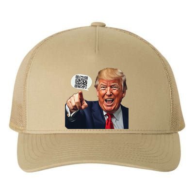 Funny Qr Donald Trump Dancing 4745 Code Video Retro Yupoong Adult 5-Panel Trucker Hat