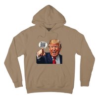 Funny Qr Donald Trump Dancing 4745 Code Video Retro Hoodie