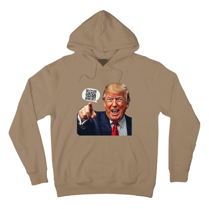 Funny Qr Donald Trump Dancing 4745 Code Video Retro Hoodie