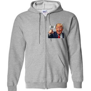 Funny Qr Donald Trump Dancing 4745 Code Video Retro Full Zip Hoodie