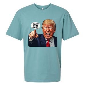 Funny Qr Donald Trump Dancing 4745 Code Video Retro Sueded Cloud Jersey T-Shirt