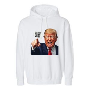 Funny Qr Donald Trump Dancing 4745 Code Video Retro Garment-Dyed Fleece Hoodie