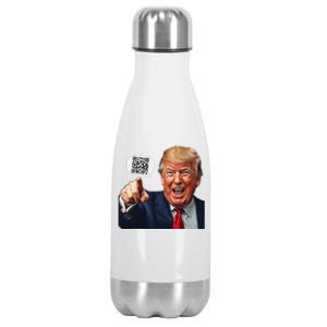 Funny Qr Donald Trump Dancing 4745 Code Video Retro Stainless Steel Insulated Water Bottle