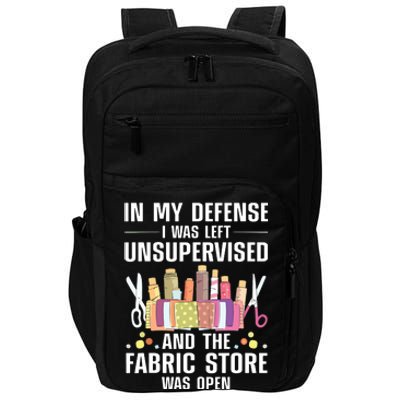 Funny Quilting Design For Women Girl Quilter Sewing Lovers Impact Tech Backpack