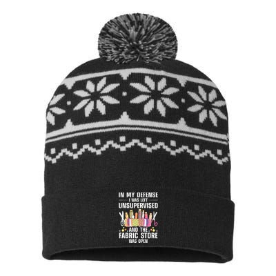 Funny Quilting Design For Women Girl Quilter Sewing Lovers USA-Made Snowflake Beanie