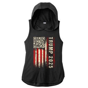 Funny Qr Donald Trump Dancing 47/45 Code Video Ladies PosiCharge Tri-Blend Wicking Draft Hoodie Tank