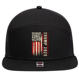 Funny Qr Donald Trump Dancing 47/45 Code Video 7 Panel Mesh Trucker Snapback Hat