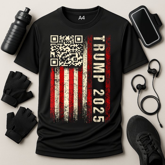Funny Qr Donald Trump Dancing 47/45 Code Video Cooling Performance Crew T-Shirt