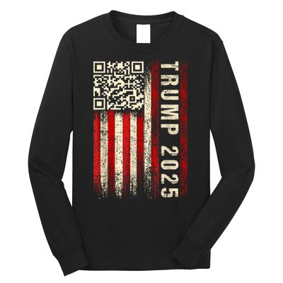 Funny Qr Donald Trump Dancing 47/45 Code Video Long Sleeve Shirt