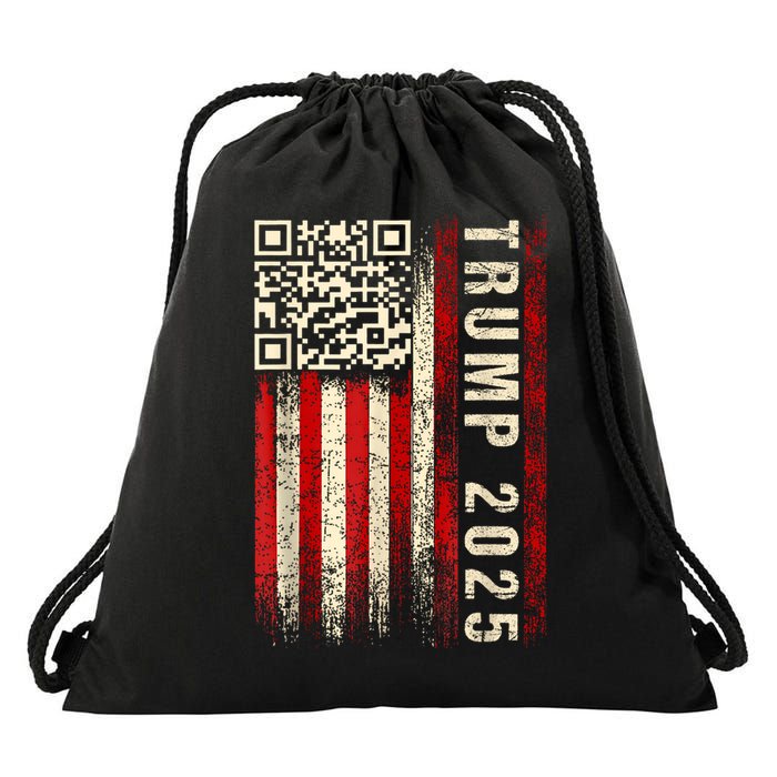 Funny Qr Donald Trump Dancing 47/45 Code Video Drawstring Bag