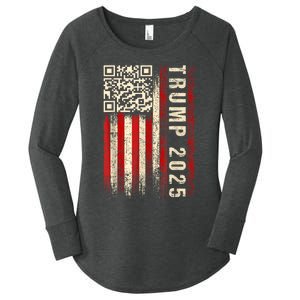 Funny Qr Donald Trump Dancing 47/45 Code Video Women's Perfect Tri Tunic Long Sleeve Shirt