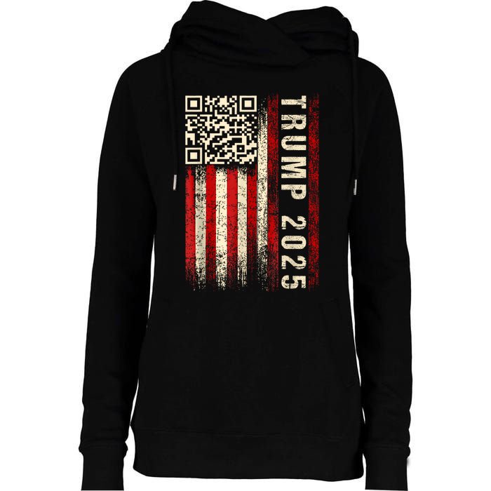 Funny Qr Donald Trump Dancing 47/45 Code Video Womens Funnel Neck Pullover Hood