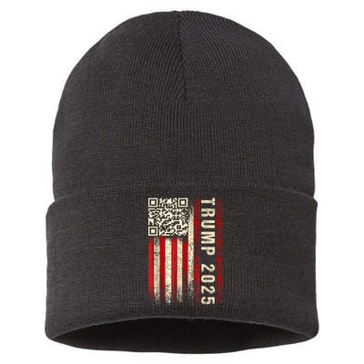 Funny Qr Donald Trump Dancing 47/45 Code Video Sustainable Knit Beanie