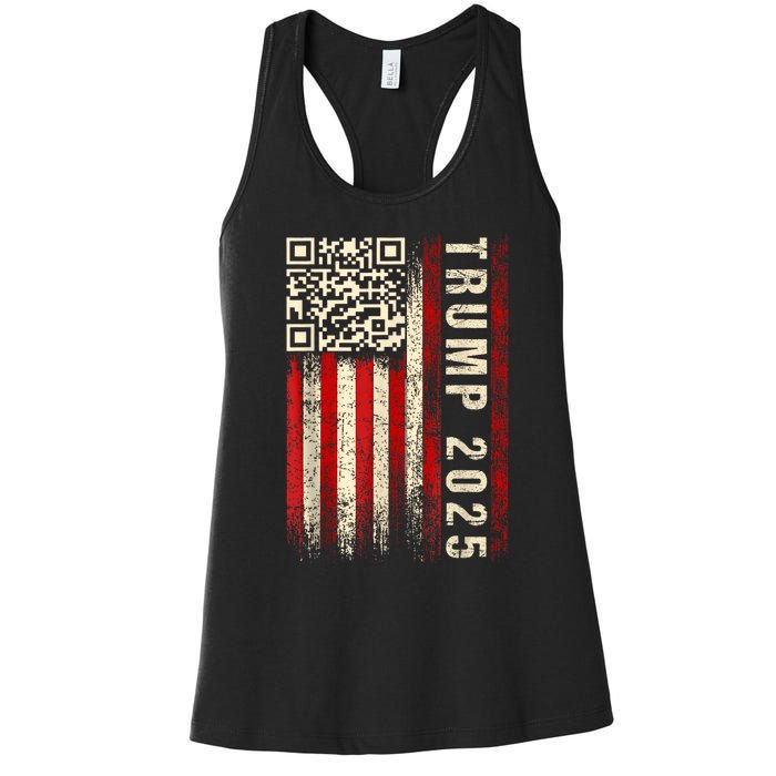 Funny Qr Donald Trump Dancing 47/45 Code Video Women's Racerback Tank