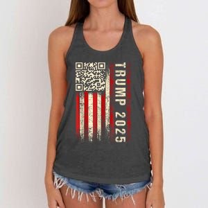 Funny Qr Donald Trump Dancing 47/45 Code Video Women's Knotted Racerback Tank