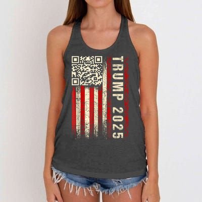 Funny Qr Donald Trump Dancing 47/45 Code Video Women's Knotted Racerback Tank