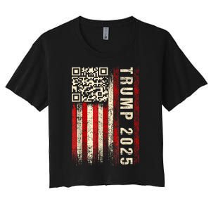 Funny Qr Donald Trump Dancing 47/45 Code Video Women's Crop Top Tee